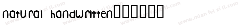 Natural Handwritten字体转换